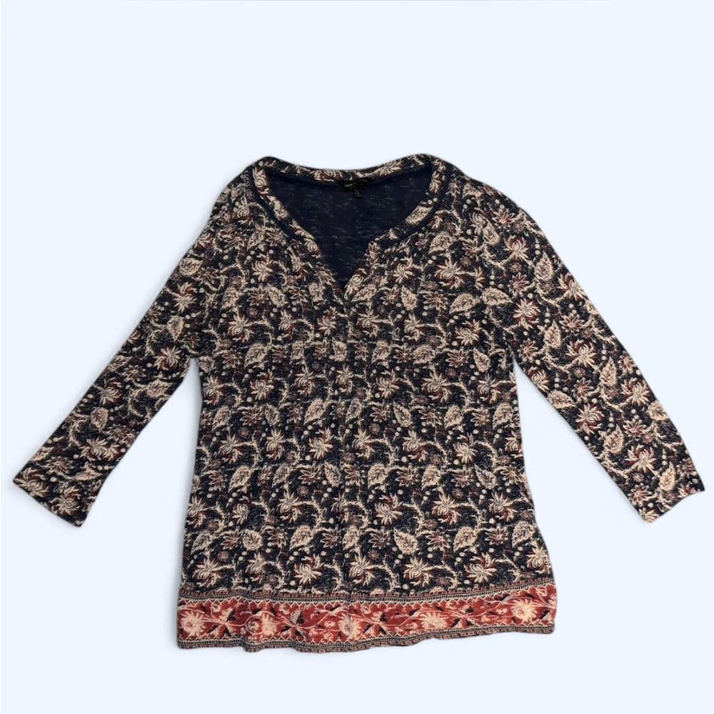 Lucky Brand Boho Floral Top size M